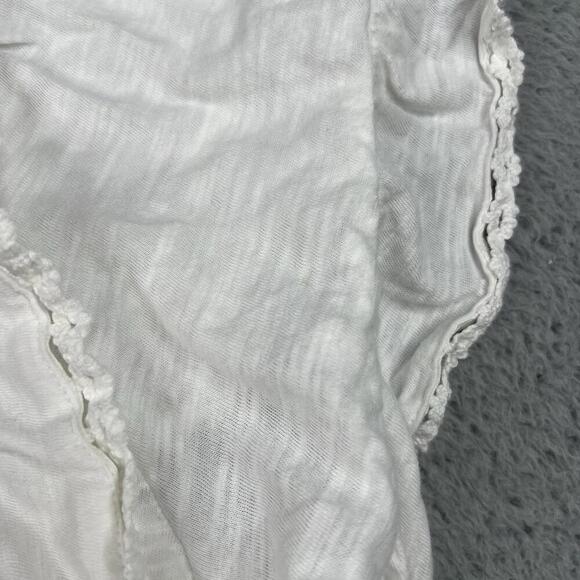 Free People Top Womens Large White Ruffle Cottage Core Baby Doll Boho Y2K NWT - Picture 14 of 14